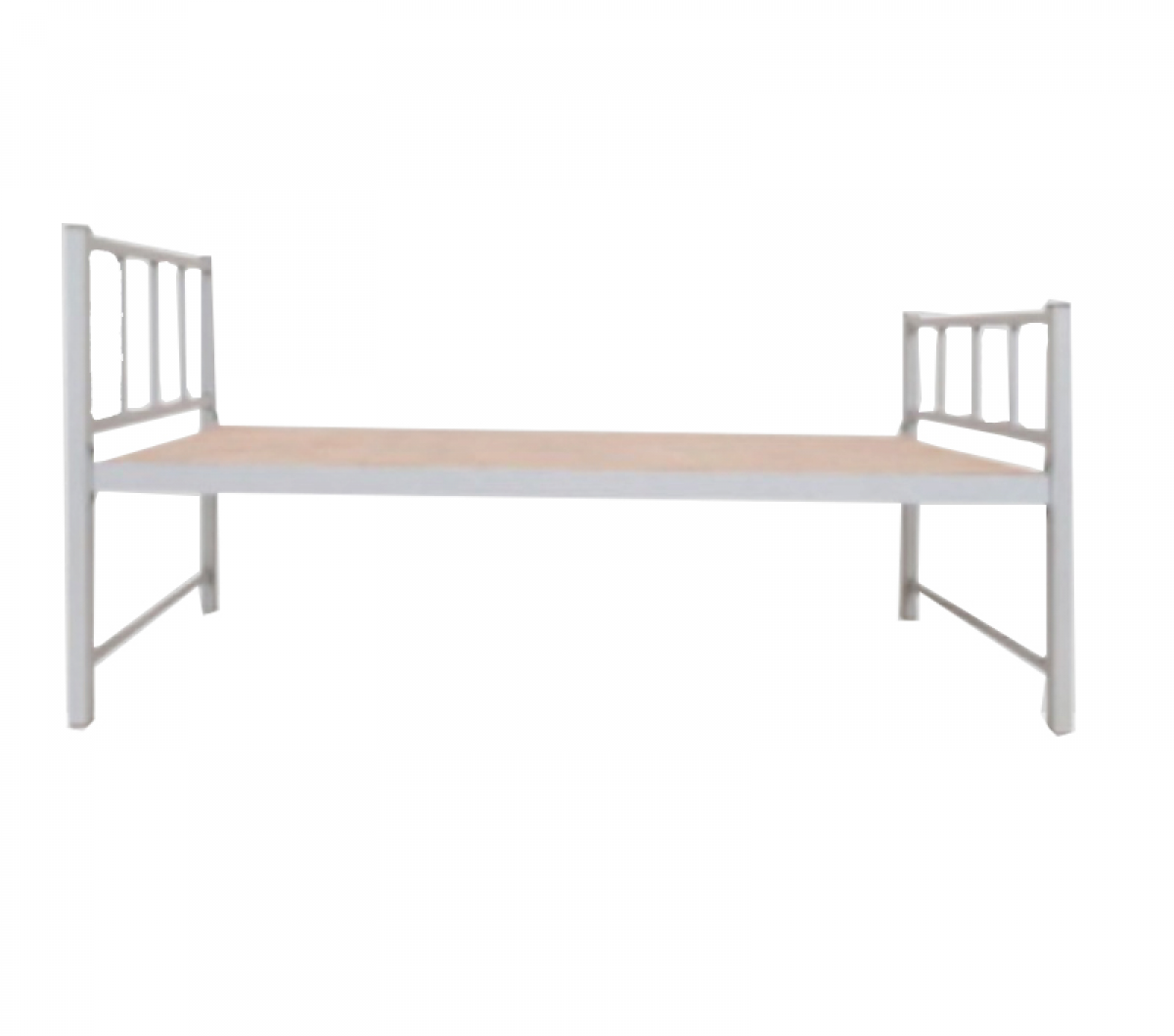 Single Hostel Bed Without mattress made of Round Steel