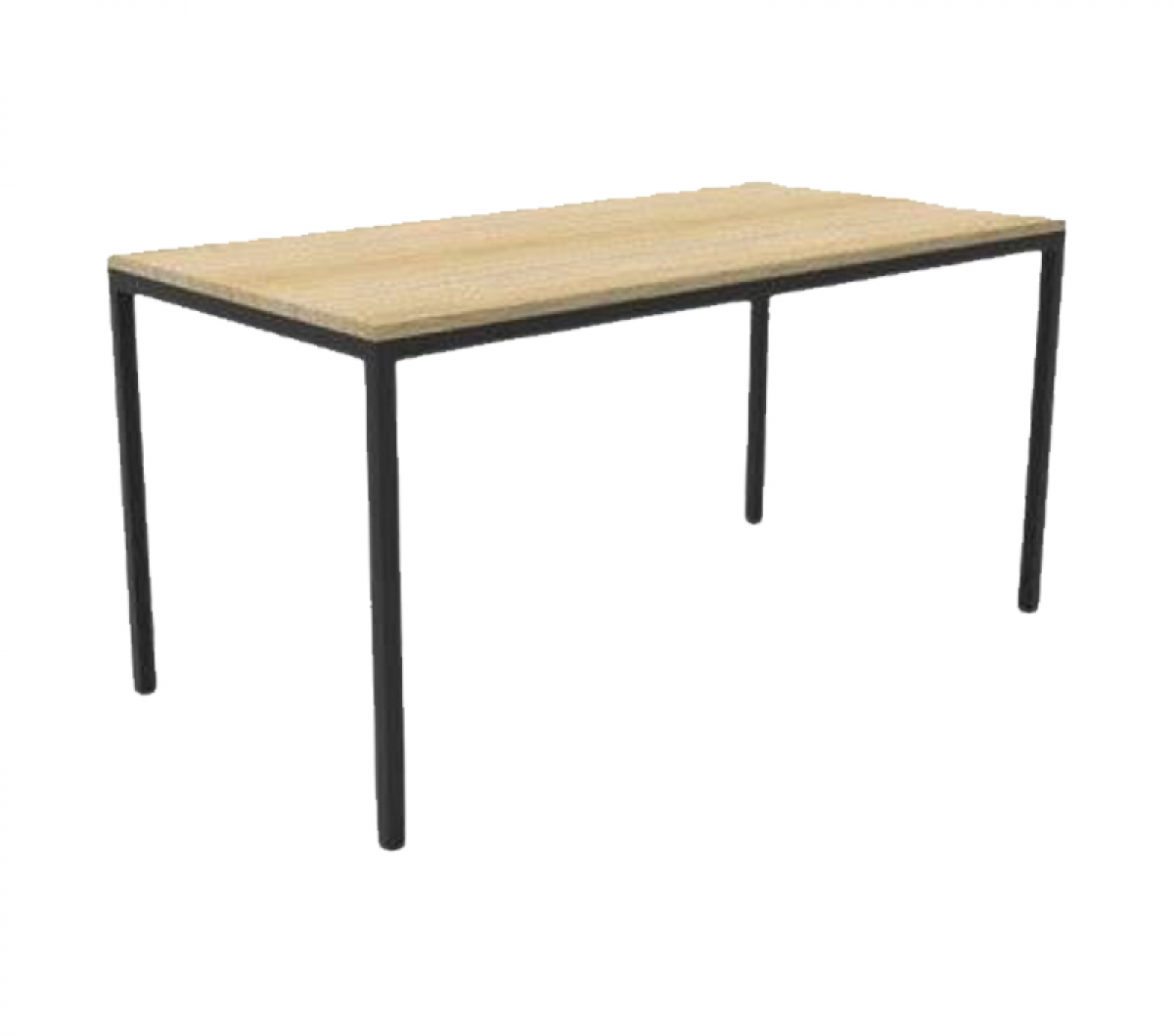Rubberwood Table with metal frame