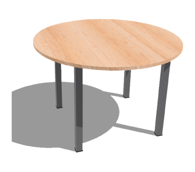 Wooden Round Cafeteria Table