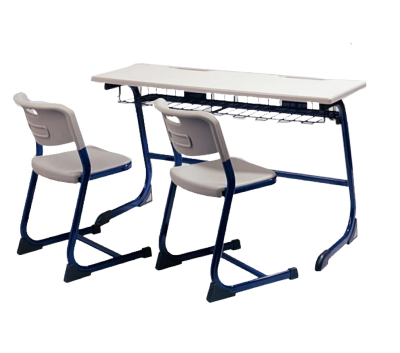 Single Desk and Chair (25mm Injection molded Table top and Blow molded double layered Seat and Back) Grade 7-12