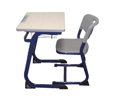 Single Desk and Chair (25mm Injection molded Table top and Blow molded double layered Seat and Back) Grade 4-6