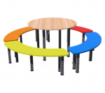 Circular Cafeteria Table and Bench