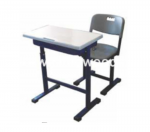 Height Adjustable Single Desk and Chair 25mm injection molded table top and blow molded double layered seat and back